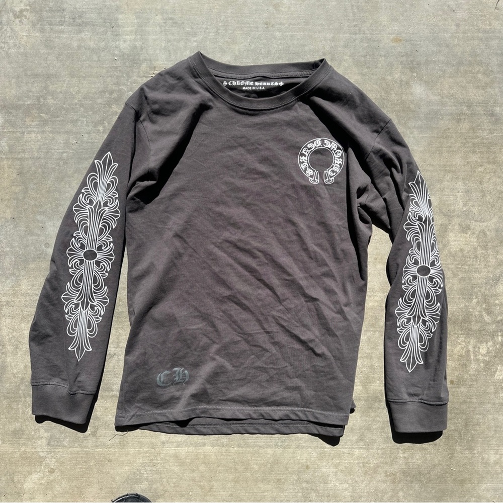 CHROME HEARTS長袖Tシャツ L/GRAY Chrome Hearts | Shirts | Chrome Hearts Gray Long Sleeve Crew Neck